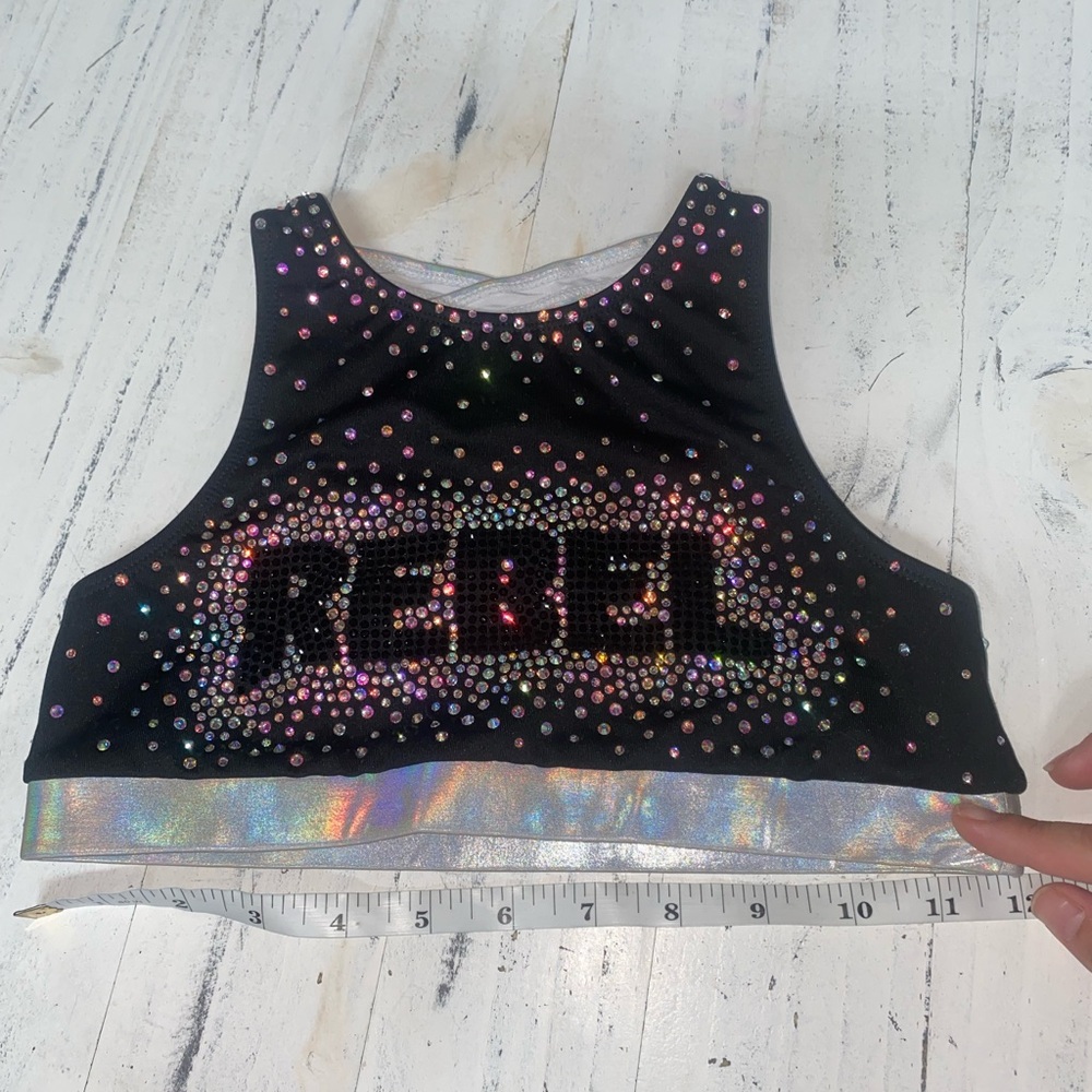 Like new YL Rebel bling cheer outfit costume - Picture 5 of 9